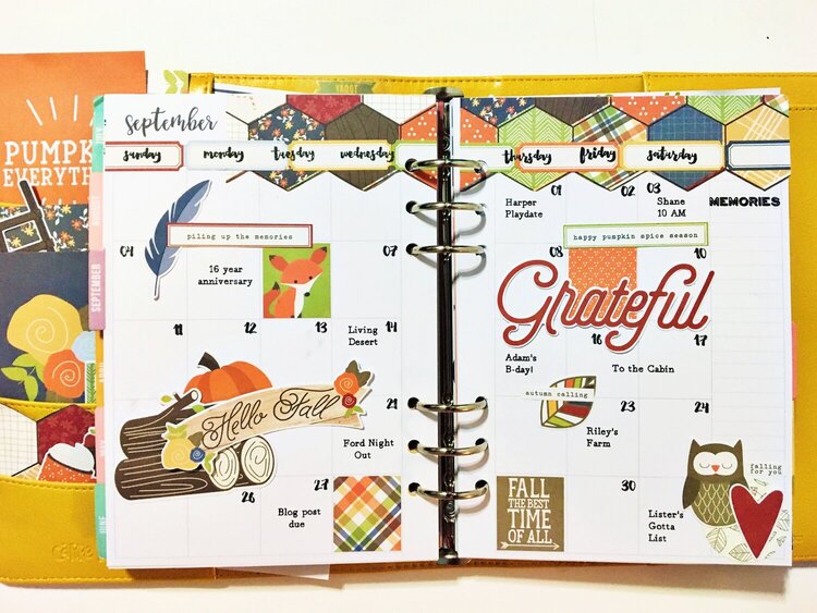 Planner Pages with Hello Fall