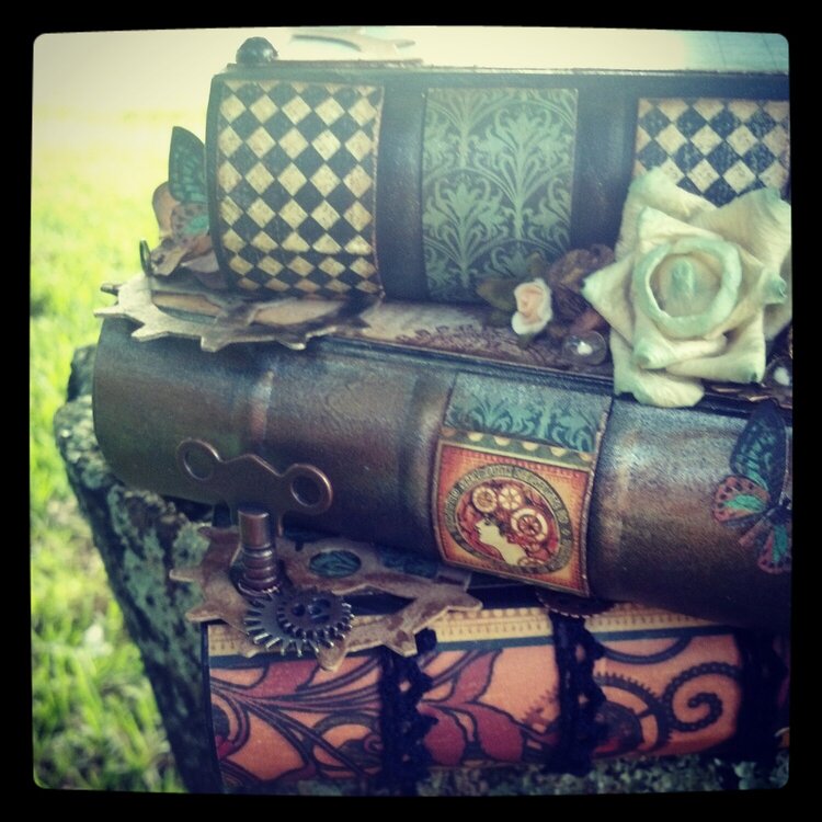 Altered Book stack for Dawn