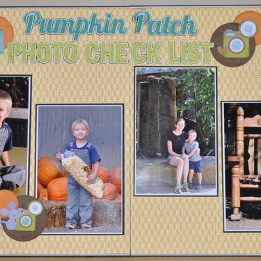 Pumpkin Patch Photo Check List w/ insert