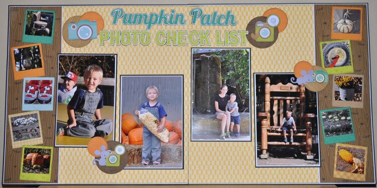 Pumpkin Patch Photo Check List w/ insert