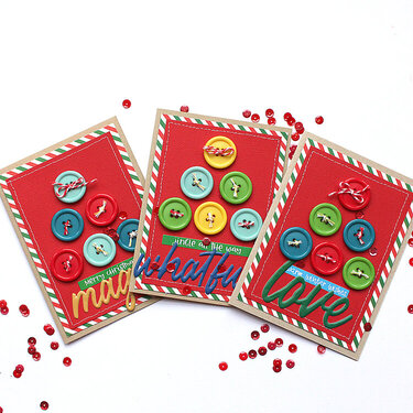 Christmas Cards with Buttons