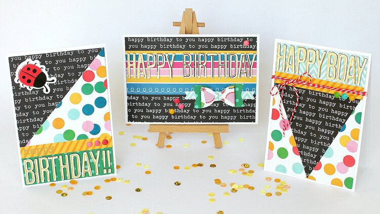 Set of Birthday Cards - Pebbles