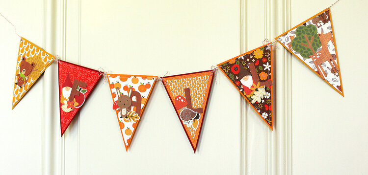 Pebbles Fall Banner using the Woodland Forest collection