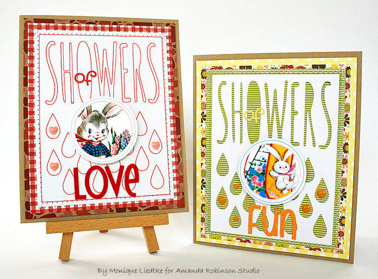 April showers cards - Amanda Robinson Studio