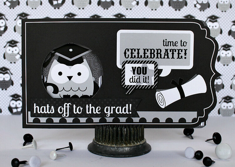 Front graduate card - Doodlebug