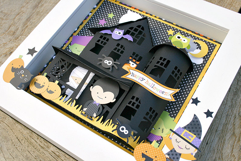 Haunted House Shadow Box Doodlebug Design