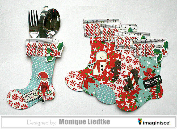 Pebbles Christmas Utensil Stocking