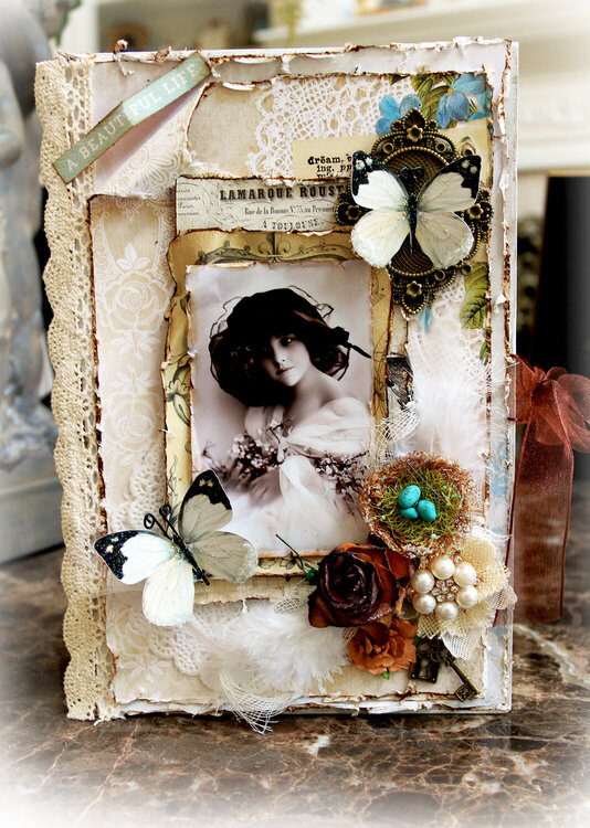 A Beautiful Life Altered Book Box * Scraps Of Elegance* September Kit~Mary&#039;s Song