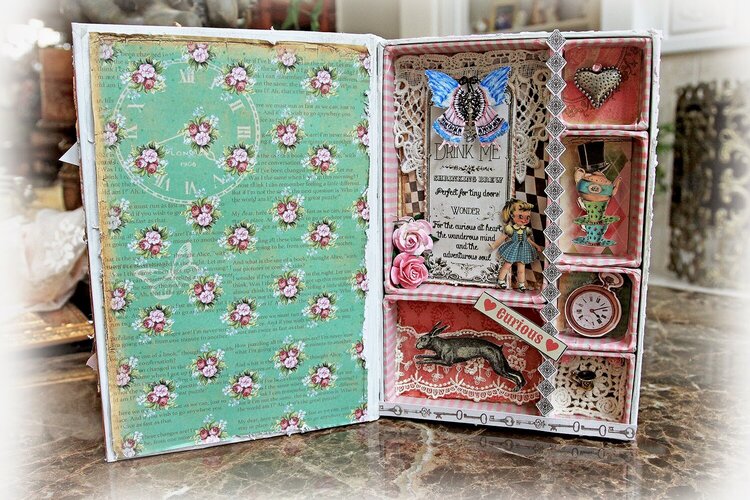 Alice In Wonderland Altered Configuration Box *Scraps Of Elegance* July Kit~Chasing Rabbits