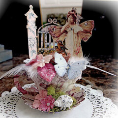 Miniature 3D Fairy Tea Cup *Scraps of Elegance* *Reneabouquets*