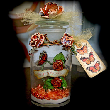 Altered Butterfly Kisses Bottle **SCRAPS OF DARKNESS** March Kit- Needful Things