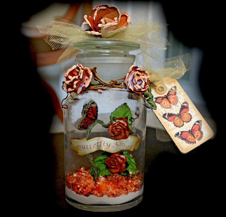 Altered Butterfly Kisses Bottle **SCRAPS OF DARKNESS** March Kit- Needful Things
