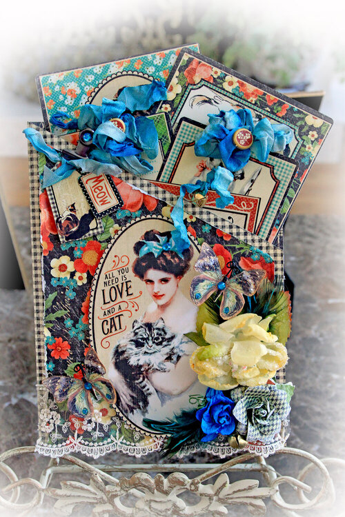 Love Is A Cat Pocket Journal *Scraps Of Elegance* *Reneabouquets*