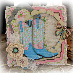 Make It In Minutes~Country Chic Card & Gift Card Holder **SCRAPS OF ELEGANCE** July Kit-Home Sweet Home
