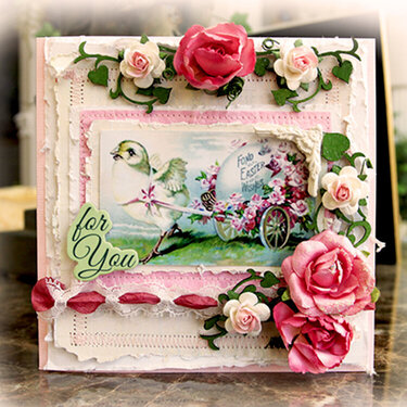 For You Easter Card **SCRAPS OF ELEGANCE** March Kit-Spring&#039;s Promise