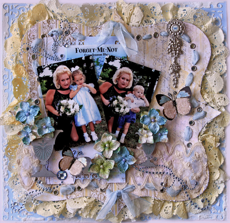 Forget Me Not **SCRAPS OF ELEGANCE** March Kit Butterfly Dreams