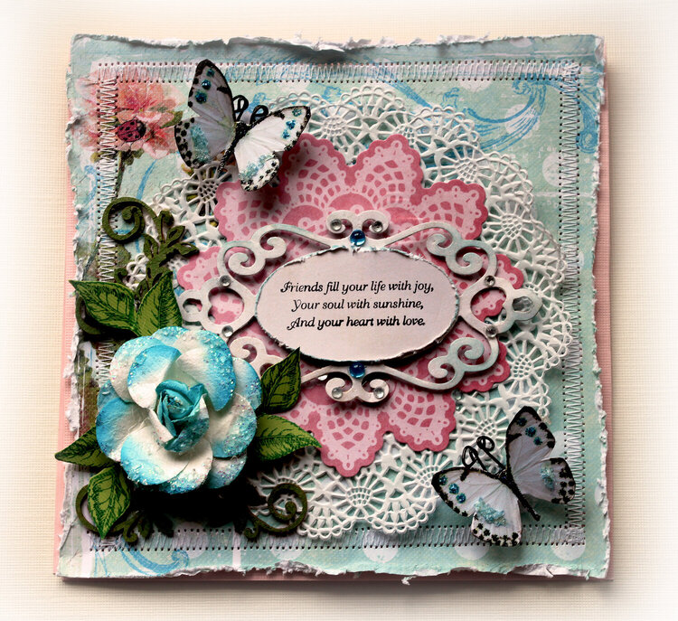 Friends Fill Your Heart Card **SCRAPS OF ELEGANCE** SOD/SOE CARD CHALLENGE