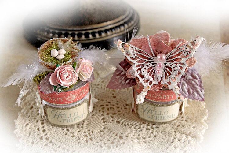 Graphic 45 Botanical Tea Altered Jars *Scraps Of Elegance* March Kit~Floral Fantasy