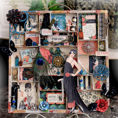 Graphic 45 Couture Altered Printer Tray *Scraps Of Darkness* January Kit~Style & Sophistication