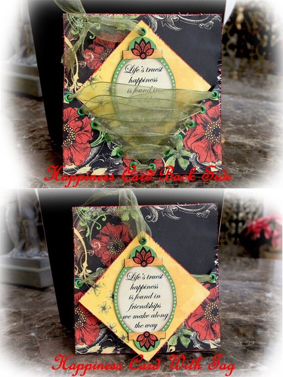 Happiness Card Back  **SCRAPS OF DARKNESS* November Kit-Karma