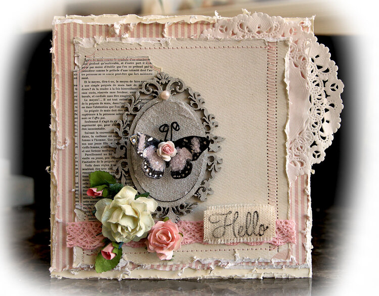 Hello Card **SCRAPS OF ELEGANCE** February Kit -Love Song