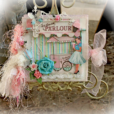 Ice Cream Parlor Mini Album **Scraps of Elegance** August Kit~Sweet Summer Nights