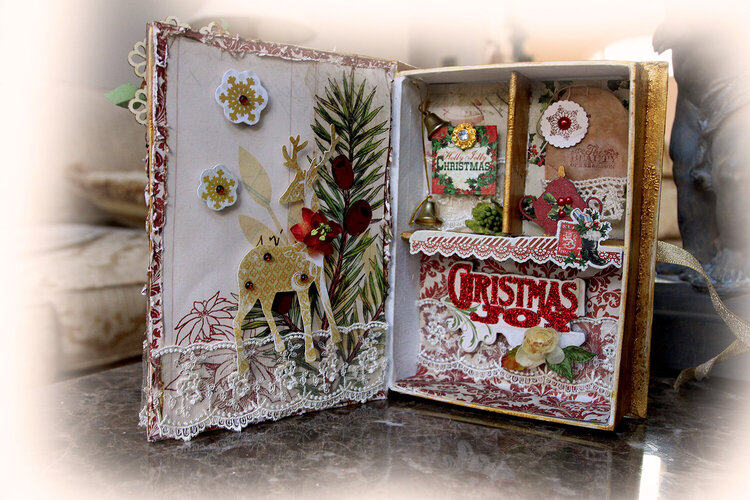 Joy Of Christmas Nook Book Box *Scraps Of Elegance* December Kit~Mistletoe Memories