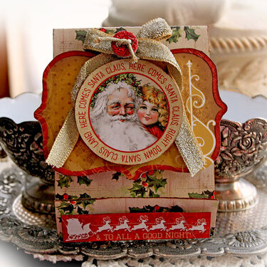 Make It In Minutes~Matchbook Gift Card Holder *Scraps Of Elegance* December Kit~Mistletoe Memories