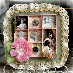 Mother's Sewing Box Top View **SCRAPS OF DARKNESS** MARCH KIT-DAY GLO