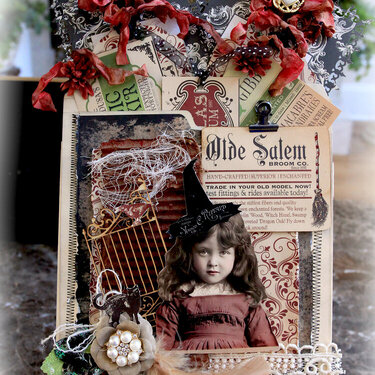 Little Witch Of Salem File Folder Pocket Journal *Scraps Of Darkness* October Kit~Bon Appetit!
