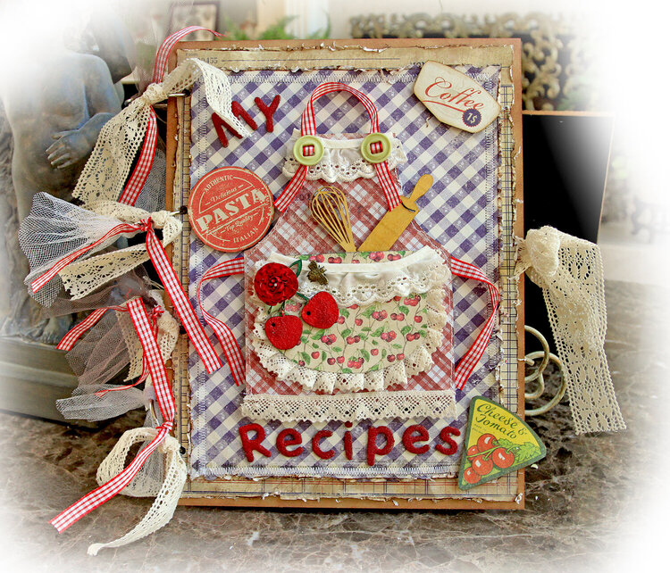 Country Kitchen Recipe Book **Scraps Of Darkness** August Kit~Rustic