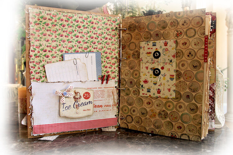 Country Kitchen Recipe Book **Scraps Of Darkness** August Kit~Rustic