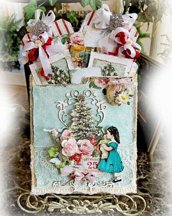 25 Days Of Christmas Stuffed Envelope Pocket Journal *Reneabouquets*