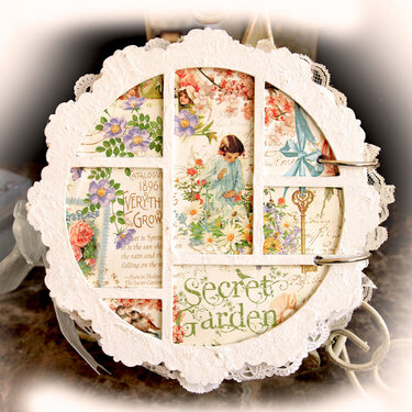 Secret Garden Mini Album Back  **SCRAPS OF ELEGANCE** March Kit-Spring&#039;s Promise