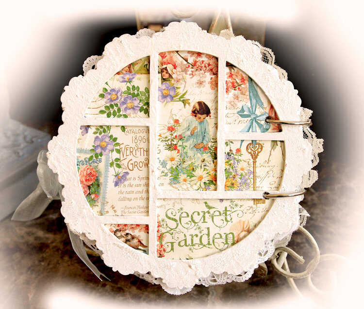 Secret Garden Mini Album Back  **SCRAPS OF ELEGANCE** March Kit-Spring&#039;s Promise