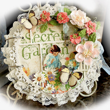 Secret Garden Mini Album Cover **SCRAPS OF ELEGANCE** March Kit-Spring&#039;s Promise