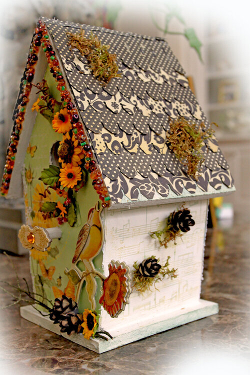 Altered Bird House Side **SCRAPS OF DARKNESS** May Kit Summer Breeze
