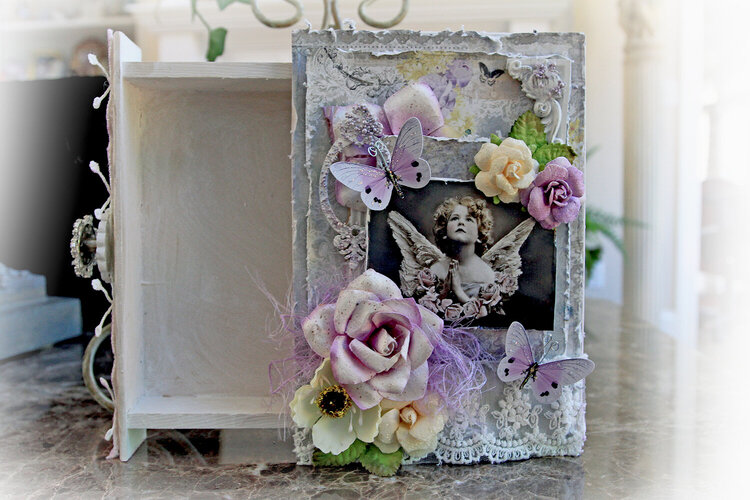 Heavenly Altered Wooden Box *Scraps Of Elegance* June Kit~Stephanie&#039;s Treasure