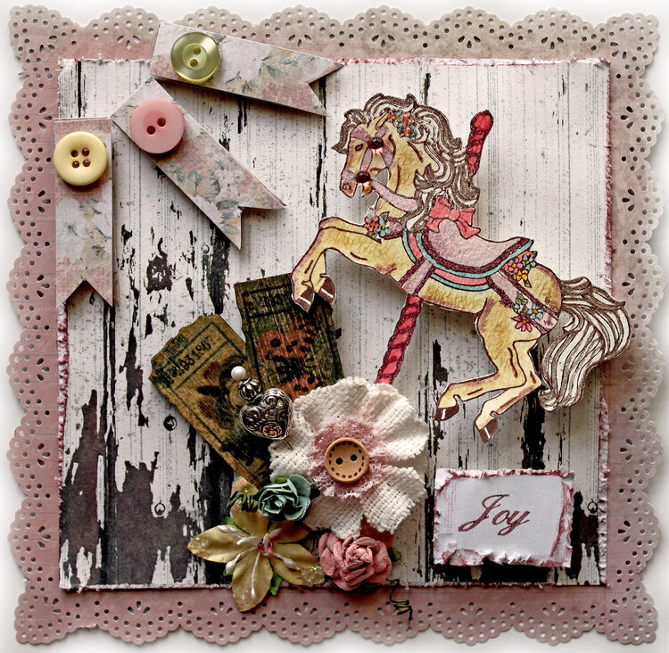 Joy Card *The Rubber Cafe* **SCRAPS OF ELEGANCE**