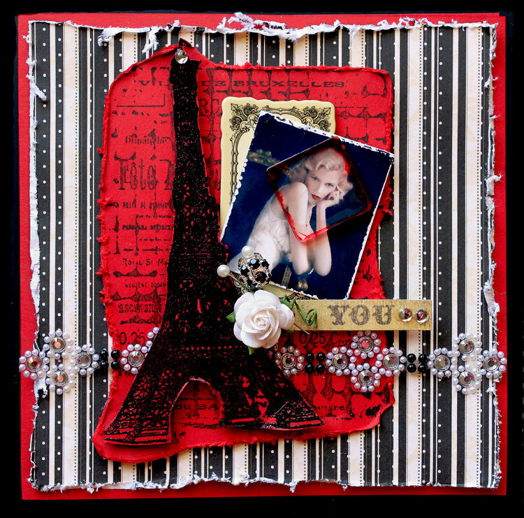Paris Romance Card *The Rubber Cafe* **SCRAPS OF DARKNESS**