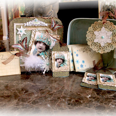 Winter Wishes Memory Box &amp; Gift Set **SCRAPS OF ELEGANCE** December Kit-Winter Wishes