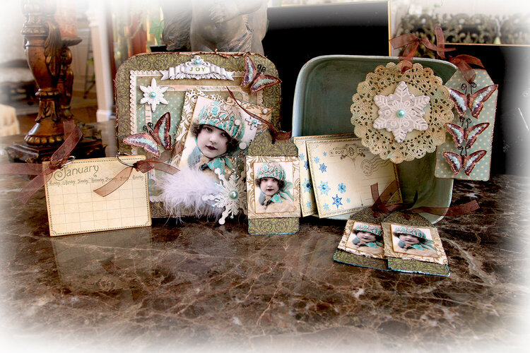 Winter Wishes Memory Box &amp; Gift Set **SCRAPS OF ELEGANCE** December Kit-Winter Wishes