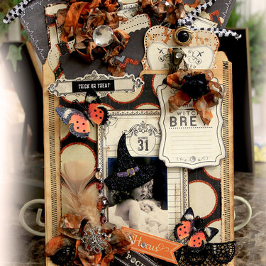 Witch's Brew File Folder Tag Album **Scraps Of Darkness** October Kit Gothic
