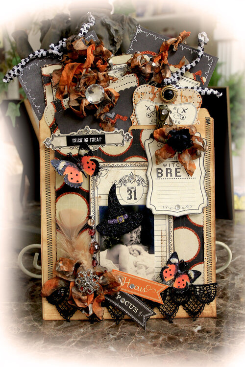 Witch&#039;s Brew File Folder Tag Album **Scraps Of Darkness** October Kit Gothic