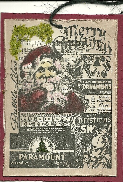 Santa tag - Vintage Holiday