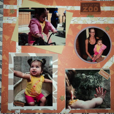 Baby girl and zoo