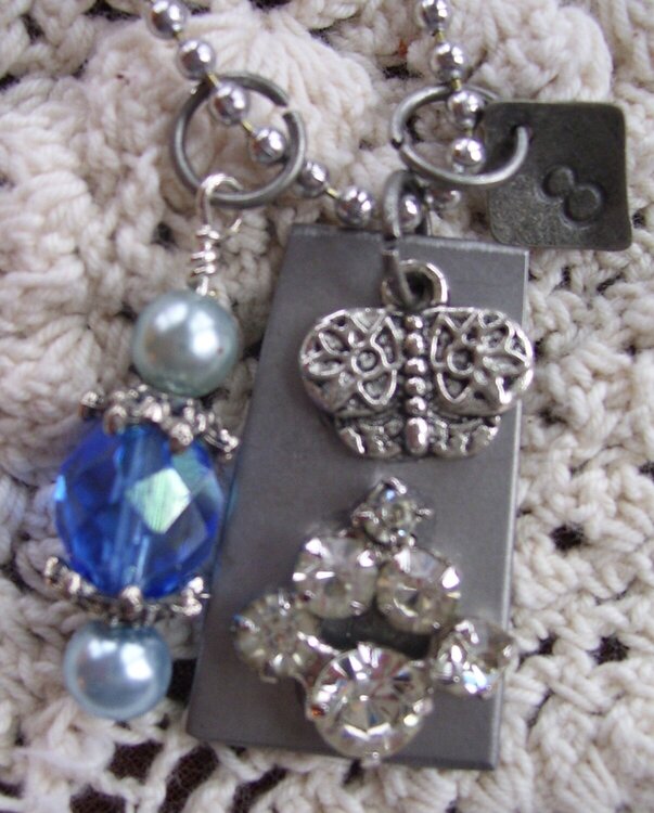 Silverware Charm Necklaces - Blues