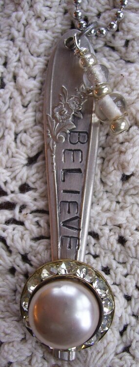 Silverware Charm Necklaces - Believe