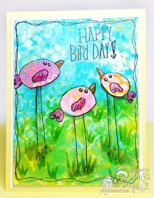 Whimsical Birds - Card
