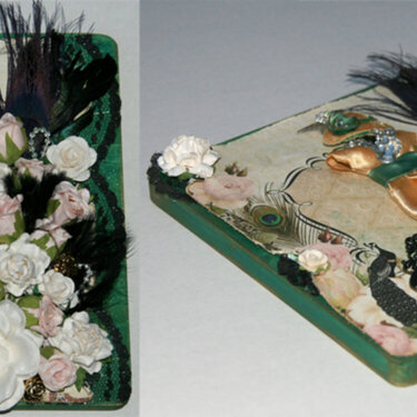 Altered Cigar Box - Vintage 1920's Couture Fashion